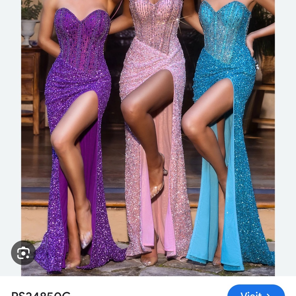 Portia and Scarlett Purple Sequin Sweetheart Maxi Dress